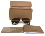 Burberry Sunglasses B3125 1017/73 Gold Tortoise Round Frames w/ Brown Le... - $111.98