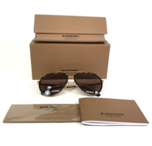 Burberry Sunglasses B3125 1017/73 Gold Tortoise Round Frames w/ Brown Le... - $111.98