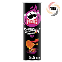 14x Cans Pringles Scorchin BBQ Flavored Medium Heat Potato Crisps Chips ... - £48.30 GBP