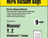 Replacement for AH10040 Hepa Y Bags 9 pack - £10.98 GBP