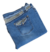 Jamie Nicole Medium Wash Camo Rhinestone Embellished Blue Jeans Sz 3X - £13.23 GBP