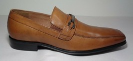 Steve Madden Size 9.5 M SHHARP Tan Leather Slip On Loafers New Men&#39;s Shoes - $137.61