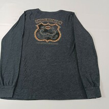 Harley Davidson Shirt Women’s Large Gray Long Sleeve Smoky Mountain Tennessee image 2