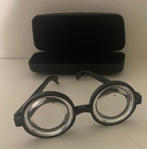 Glasses Thick Round Nerd Novelty Glasses with Case - £14.63 GBP