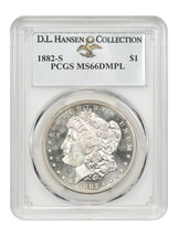 1882-S $1 PCGS MS66 DMPL ex: D.L. Hansen - £11,567.36 GBP