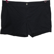 Old Navy Women&#39;s Black Mid Rise Cotton Blend Chino Shorts -Pockets- Size 16 - £10.55 GBP