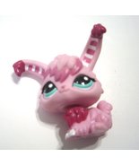 Littlest Pet Shop LPS #2132 Angora Bunny Rabbit Pink And White Striped Ears - £10.15 GBP