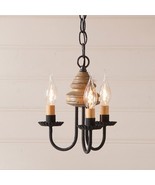 3 Arm Bellview Wood Country Chandelier in Pearwood Country Candelabra Li... - £213.54 GBP
