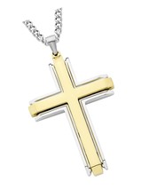 A Stainless Steel Hinged Cross-within-a-Cross 1-3/4 Matte 24 - £144.90 GBP