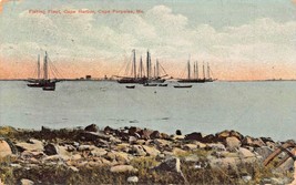 Cape Porpoise Cape Harbor Maine~Fishing FLEET~1911 Pstmk Grand Lodge Mi Postcard - £10.37 GBP