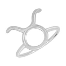 Astrological Zodiac Taurus Sign Sterling Silver Band Ring-9 - £10.28 GBP