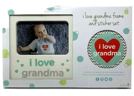 I Love Grandma Keepsake Photo Frame and Belly Sticker Rectangular Gift Set - £15.55 GBP
