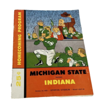 1959 Michigan State MSU vs Indiana Vintage Football Program - £22.77 GBP