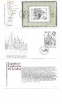 2 Fdc 1980 Legendary Landarks Of London Mists From The Famous River Thames 442 - £7.88 GBP