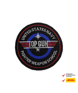 Top Gun Flight Pilot Aviator USN Fighter Weapon School Embroidery Patch ... - €6,41 EUR