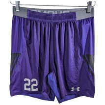 Men Purple Sports Shorts #22 Size Large Under Armour Running Fitness Sho... - $27.79