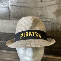 CPI Mens Straw Fedora Hat Pittsburgh Pirates Gray Black Yellow MLB - $10.89