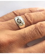 Men&#39;s 14 K white gold Celtic Claddagh ring Irish wedding ring men - €446,12 EUR+