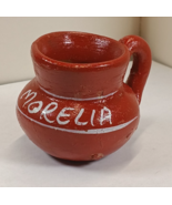 small red souvenir pottery jug from Morelia Mexico - $114.04 MXN