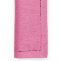 Sferra Festival Flamingo Pure Linen Dinner Napkins Hemstitch 20x20&quot; SET/... - $54.35