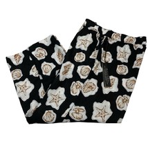 Nicole Miller Pants Womens L Black Seashell Linen Flax Wide Leg Coastal ... - $513.50 MXN
