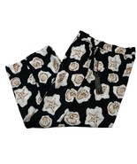 Nicole Miller Pants Womens L Black Seashell Linen Flax Wide Leg Coastal ... - $504.94 MXN