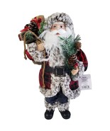 Fur Plaid Jacke tSanta Claus 18&quot; Gift Bag Caucasian - £22.83 GBP