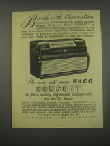 1949 Ekco Universal Model U76 Consort Radio Ad - Break with Convention - £14.78 GBP