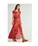 New Free People Blakely Dress MAXI $148 SMALL Red  - $85.50