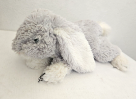 Jellycat London Floppy Loppy Bunny Rabbit Plush Stuffed Animal Grey Whie - £18.29 GBP