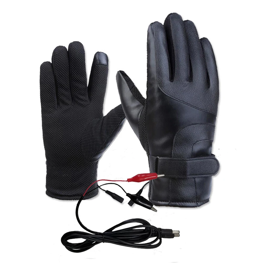 Motorcycle Winter Heated Gloves 12V Heating Thermal Gloves Waterproof Winter - £15.85 GBP