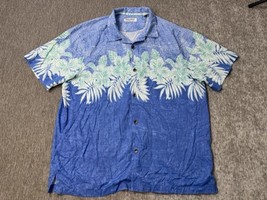 Tommy Bahama Shirt Men XXL Island Zone Button Palm Tree Floral The Cocon... - $26.72