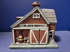 Byron Molds Ceramic Black Smith Shop building Christmas decor village Vintage  - £18.63 GBP