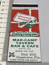 Matchbook Cover Mar-Camp Tavern Bar &amp; Cafe Crestview FL gmg unstruck Bee... - £9.69 GBP