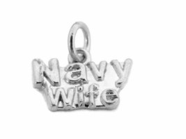 Navy Wife Charm Pendant .925 Sterling Silver - £18.38 GBP