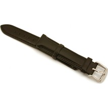 Oilskin Watchband +Buckle Long 18mm Leather Watch Band  8&quot; - £10.99 GBP