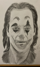 Joker Joaquin Phoenix Pencil Drawing 9x12 Original Portrait Sketch - £22.23 GBP