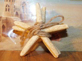 4 Small Tan Finger Star Fish Wedding Beach Party Decoration 4&quot; Sea Shell... - £2.32 GBP