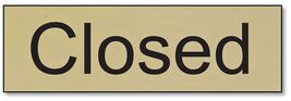 GOLD OR SILVER 2 X 8" CLOSED NAME PLATE DOUBLE STICK or MAGNETIC STRIP O... - $19.95