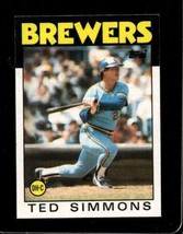 1986 Topps #237 Ted Simmons Nm Brewers Hof Nicely Centered - £1.90 GBP
