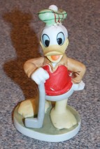 Disney Donald Duck Playing Golf Ceramic Figurine - £23.59 GBP