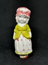 Antique Porcelain Bisque Frozen Charlotte Penny Girl Bonnet Doll,  Made In Japan - £7.39 GBP