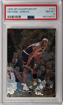 Michael Jordan 1995-96 SP Championship Card #121- PSA Graded 8 NM-MT (Chicago Bu - £35.51 GBP