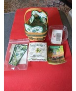 LONGABERGER  - 1999 LOTS OF LUCK ST PATRICKS DAY BASKET COMBO - £35.07 GBP