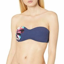 $69 Kenneth Cole New York Women&#39;s Bandeau Bra Bikini Swim Top Sz L Navy NWT - £14.80 GBP