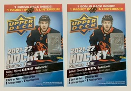 New 2 Upper Deck Nhl 2021-22 Series One Hockey Trading Card Blaster Box Sealed - £19.51 GBP