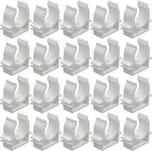 Sydien 20Pcs White 25Mm/1&quot; Id White Pvc Water Pipe Clamps U-Shaped Buckl... - $32.93