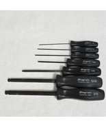 7 Piece Snap On Black Hard Handle Ball end Hex Tip Driver Set .05&quot; - 3/8&quot; - $162.11 CAD