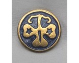 Vintage 1980s Girl Scouts Blue Lapel Clover Pin 3/4&quot; - $8.90