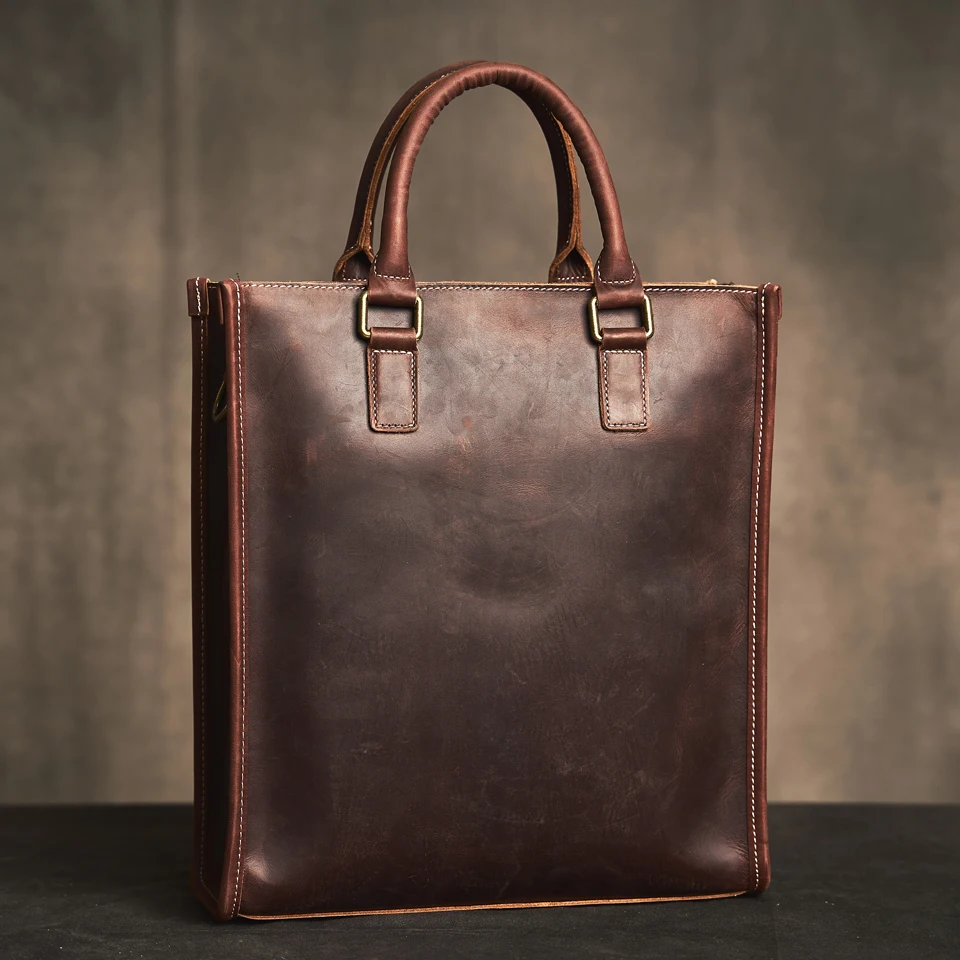 Macbook-Ipad Laptop Shoulder carry Bag Hand carry Pure Leather Bags - $164.76 CAD